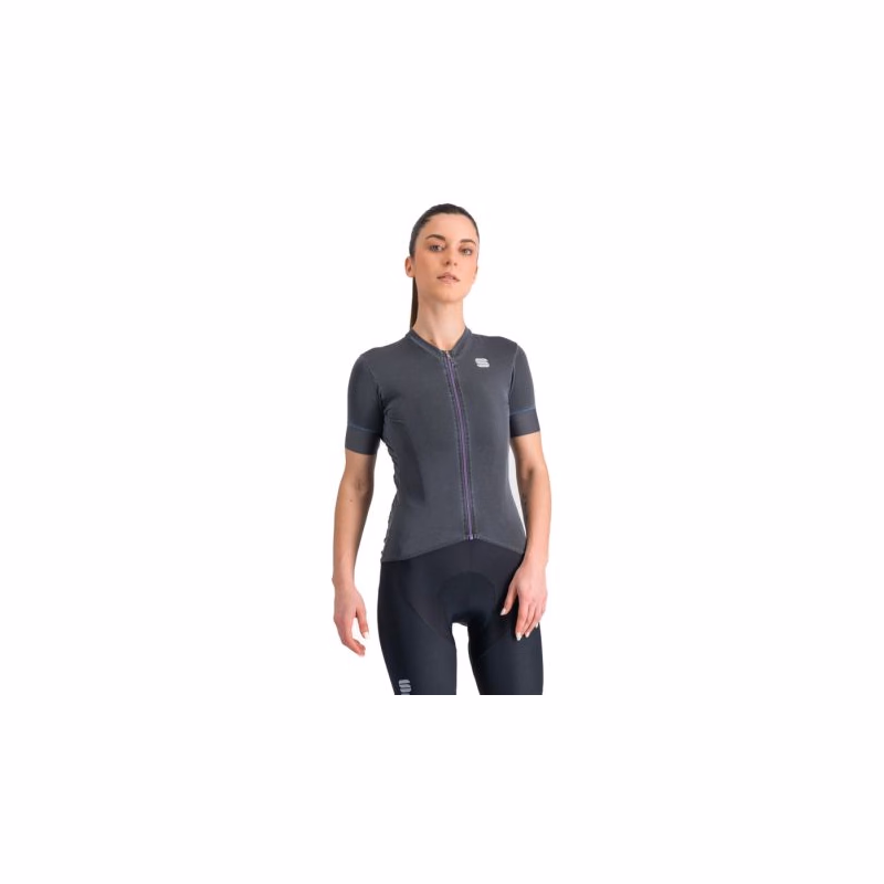 Dámsky cyklistický dres s krátkym rukávom SPORTFUL Monocrom w jersey, anthracite
