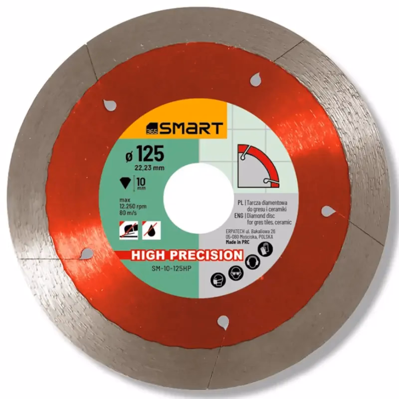 Diamantový kotúč 125 mm na rezanie gresu, glazúry, keramických materiálov SM-10-125HP
