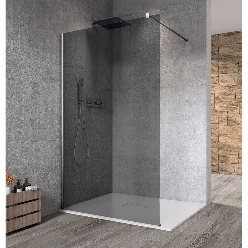 GELCO - VARIO CHROME jednodielna sprchová zástena na inštaláciu k stene, dymové sklo, 1100 GX1311GX1010