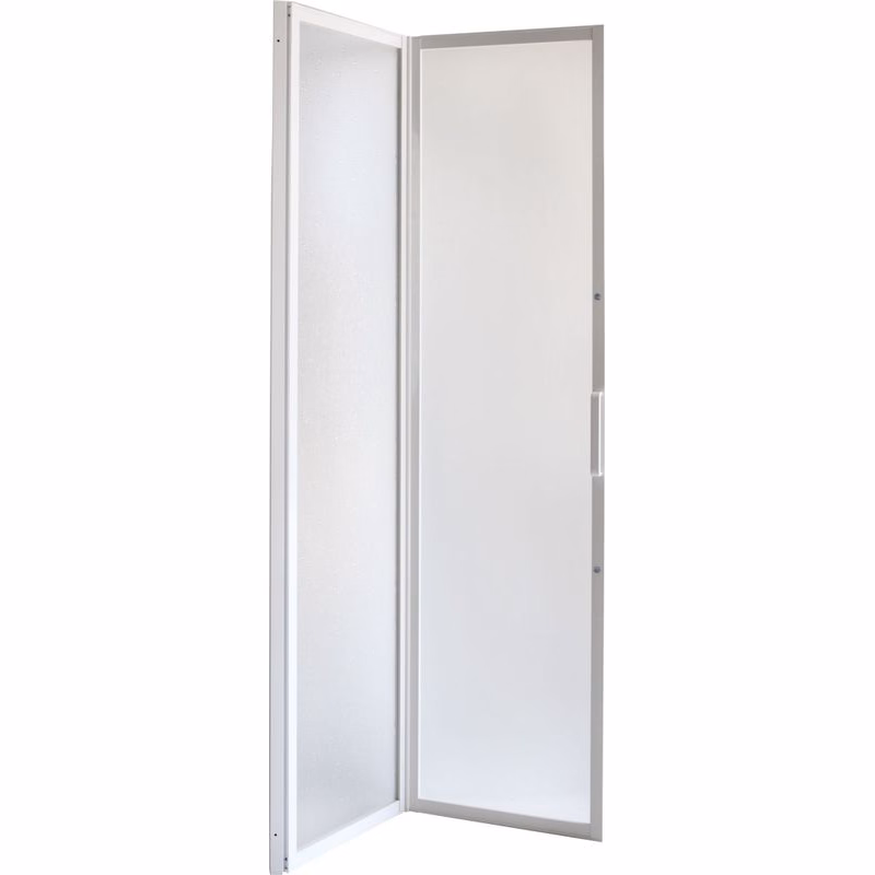 OLSEN SPA - Sprchové dvere DIANA - Farba rámu zásteny - Hliník biely, Rozmer A - 80 cm, Smer zatváranie - Univerzálny Ľavé / Pravé, Výplň - Polystyrol 2,2 mm (acrilico), Výška - 185 cm OLBSZ80