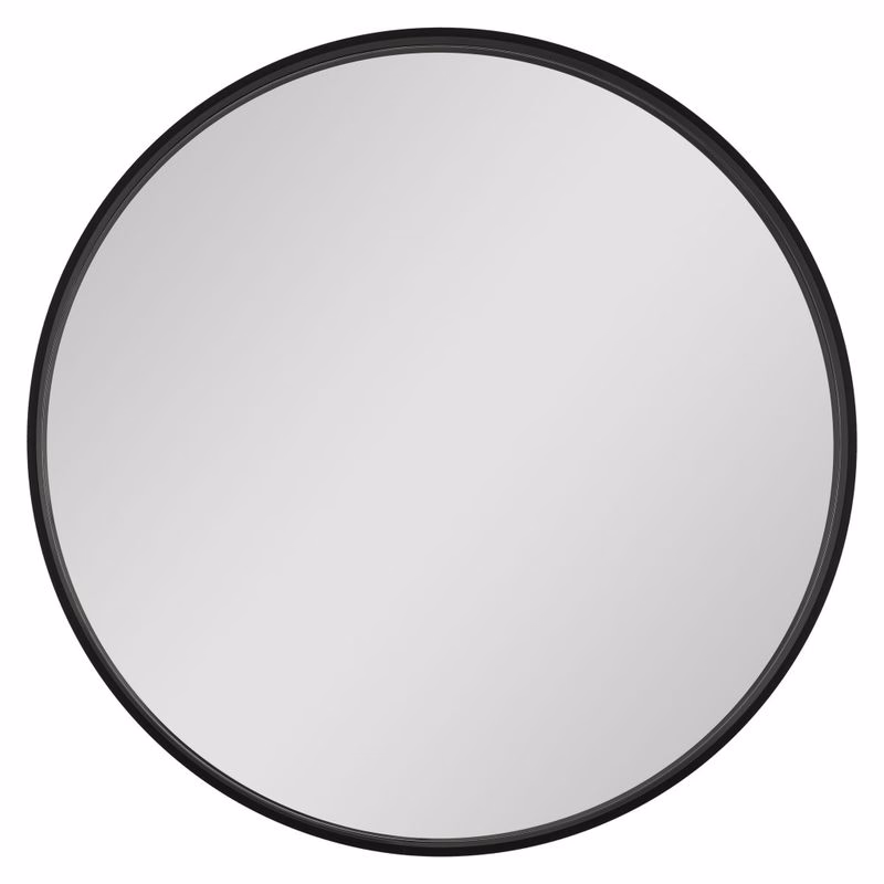 OLSEN SPA - Zrkadlo bez osvetlenia REISA BLACK - Priemer - 70 cm OLNZREI70B