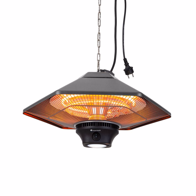 Blumfeldt Heat Hexa, infračervený ohrievač, 800/1200 W, halogén, IP34, LED, bronzový