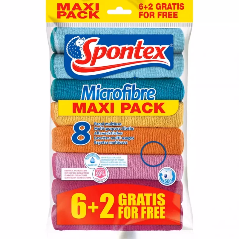 Utierky z mikrovlákna 6x2 ks Spontex Maxi Pack