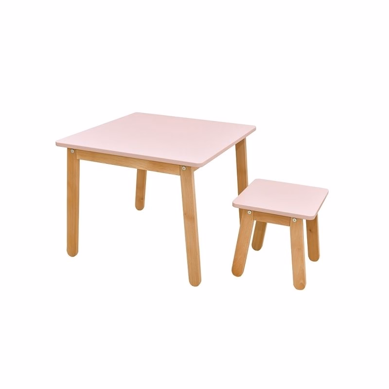 ArtBel Detský set stôl & stolička WOODY Farba: Ružová