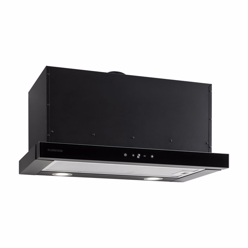 Klarstein Vinea, digestor, 60 cm, vstavaný, 610 m³/h, plochá konštrukcia, čierny