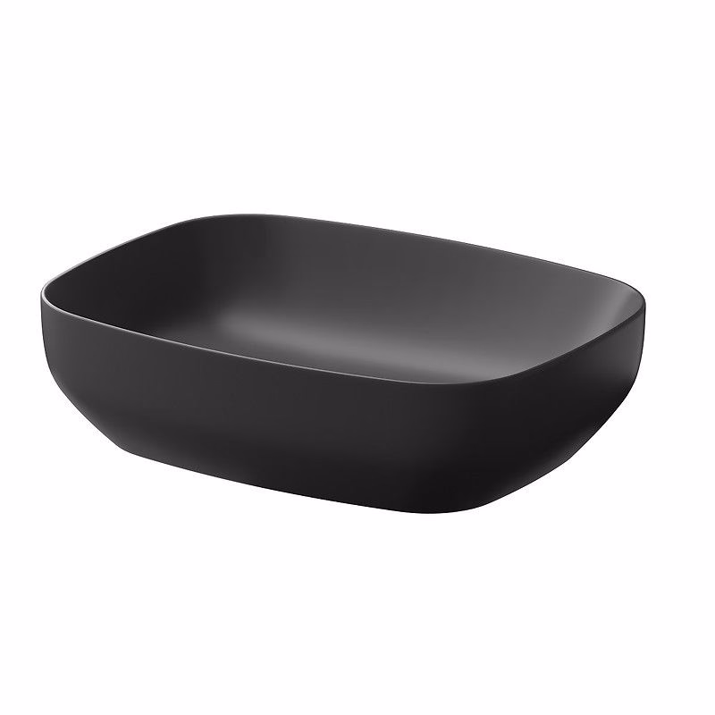 CERSANIT - Umývadlo na dosku LARGA Rectangular antracitová mat (50x38) K677-013
