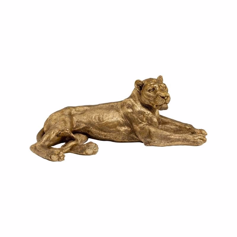 Lion dekorácia zlatá 113 cm