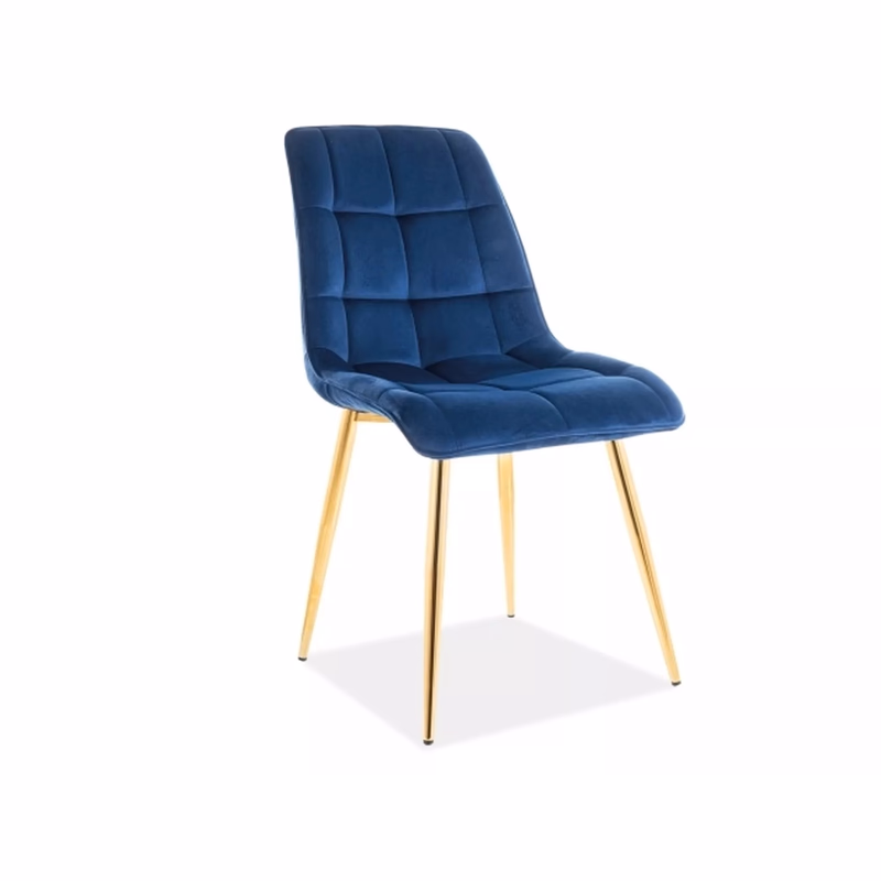 Signal Jedálenská stolička CHIC VELVET | zlaté nohy Farba: Granátová / Bluvel 86