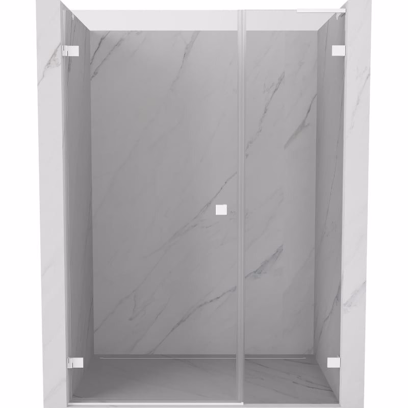 MEXEN/S - Lunar-B L sprchové dvere krídlové ľavé 115, transparent, biela 832SL-115-050-20-00-L