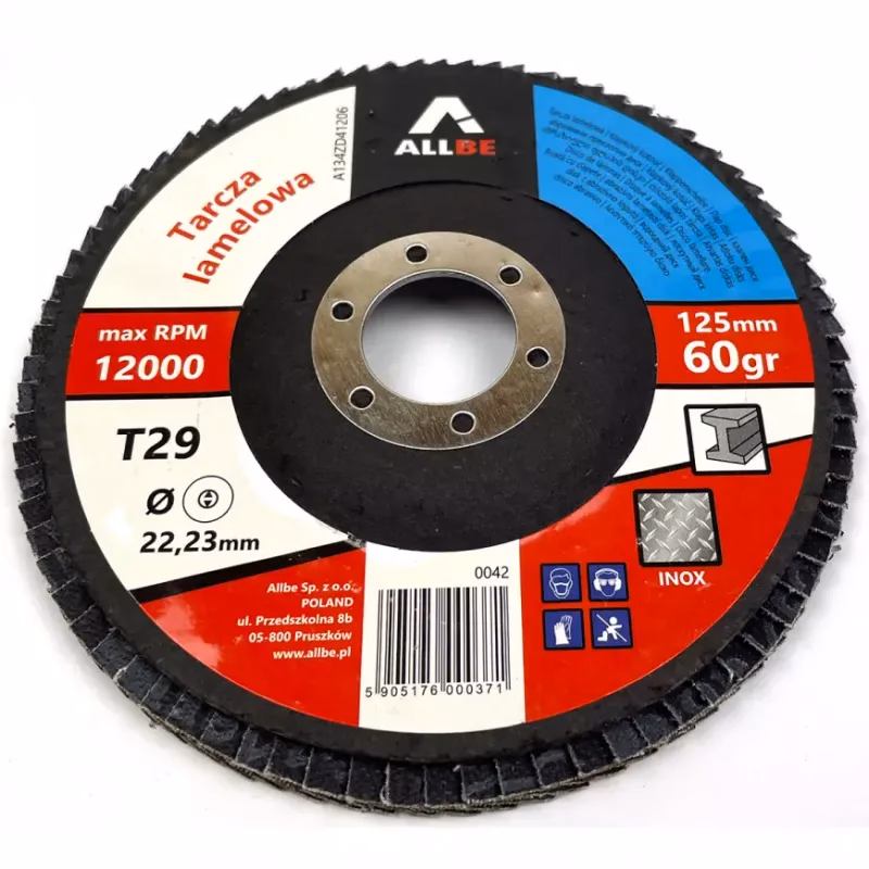 Lamelový brúsny kotúč na kov 125 mm P60