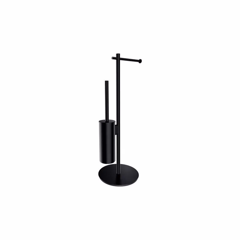 OMNIRES - MODERN PROJECT voľne stojaci držiak na toaletný papier a kefu, matná čierna MP60810BL