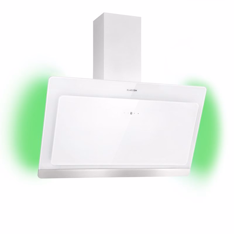 Klarstein Aurora Eco 60, digestor, 60 cm, nástenný, 550 m³/h, A+, dotykové ovládanie, biely
