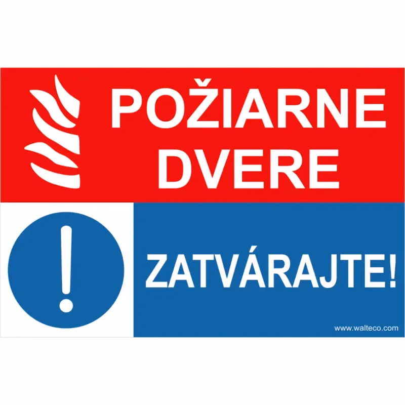 Požiarne dvere, zatvárajte