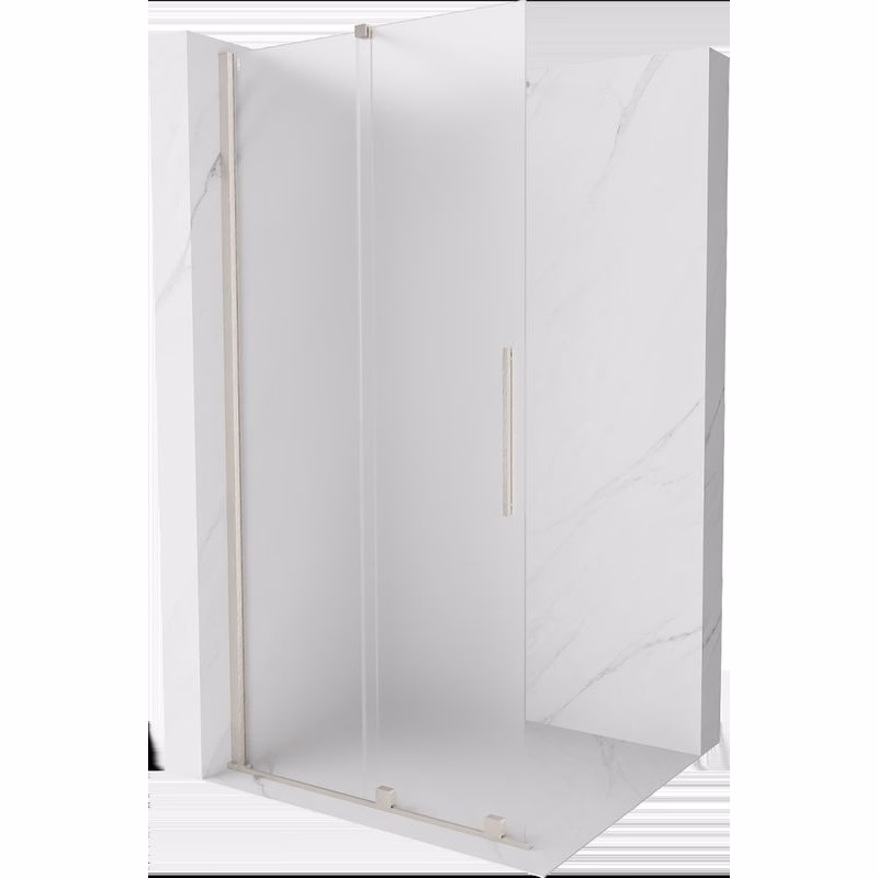 MEXEN/S - Velar Sprchová zástena posuvná Walk-in 85 x 200, dekor 8 mm, nikel kartáčovaný 871-085-000-33-97