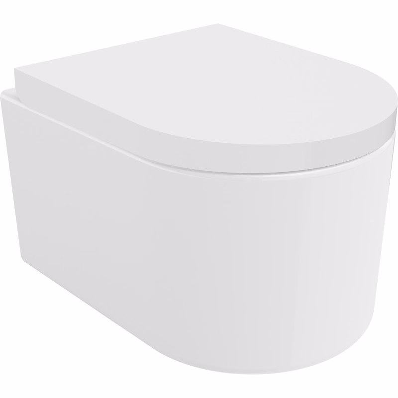 MEXEN/S - Sofia Závesná WC misa Rimless Tornado vrátane sedátka s slow, duroplast, biela lesk 30540200T