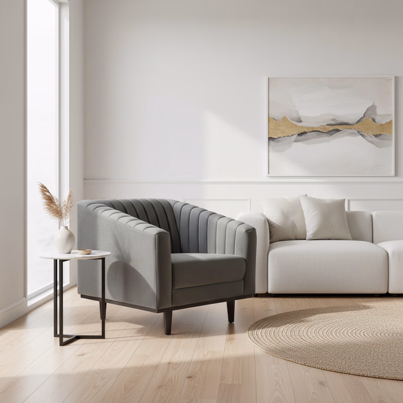 Signal Kreslo ASPREY Velvet 1 | sivá