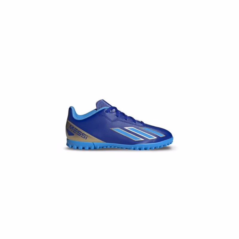Chlapčenské futbalové kopačky turfy ADIDAS X Crazyfast Messi Jr TF lucid blue blue burst cloud white