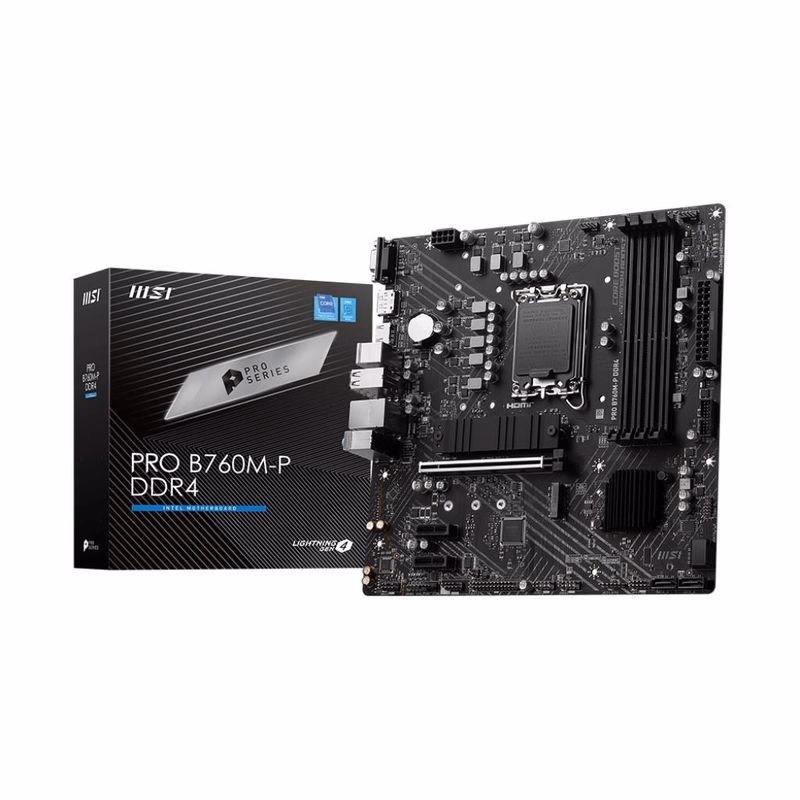 MSI MB Sc LGA1700 PRE B760M-P DDR4, Intel B760, 4xDDR4, 1xDP, 1xHDMI, 1xVGA, mATX