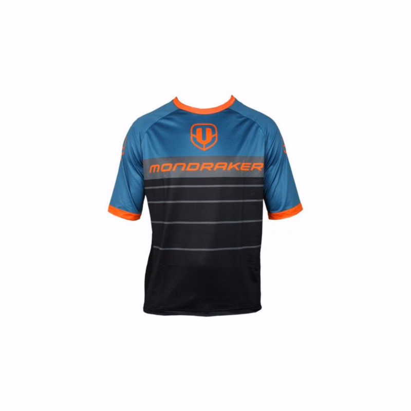 Pánsky cyklistický dres s krátkym rukávom MONDRAKER Enduro Trail Jersey short, black petroleum orange