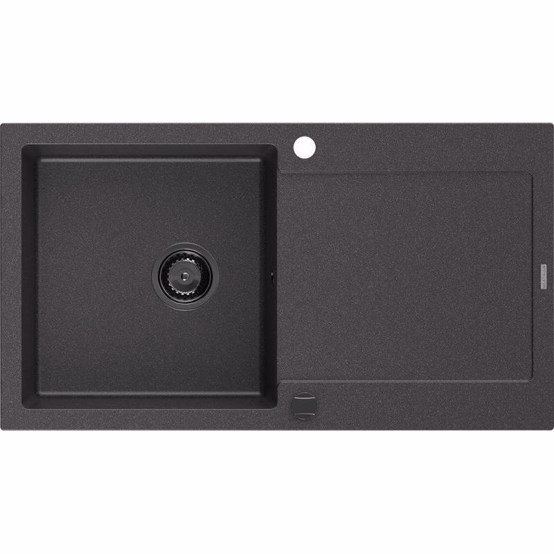 MEXEN/S MEXEN/S - Leo granitový drez 1 s odkvapkávačom 900x500 mm, čierna kropenatá, + sifón grafit 6501901010-76-B
