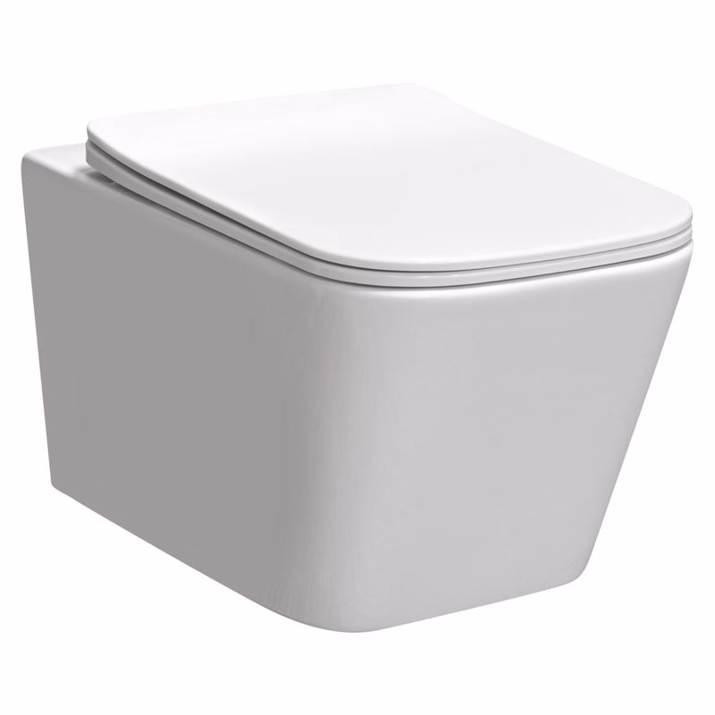 KERRA - Miska WC závesná Tinos so sedadlom (biele lesklé) 5907548115232