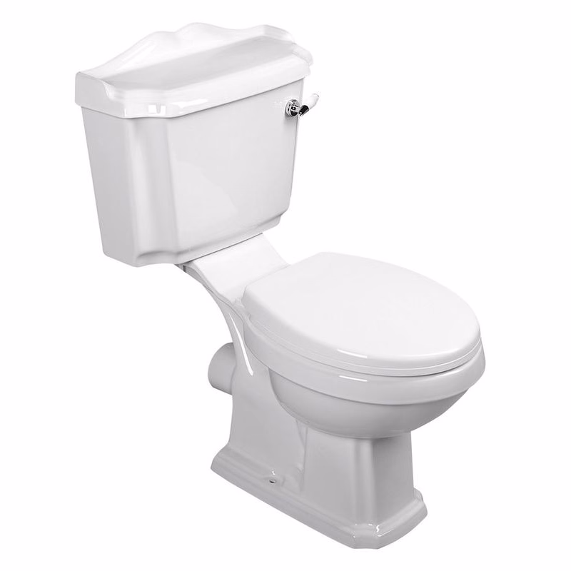 AQUALINE - ANTIK WC retro kombi zadný odpad + sedadlo, biela AK107-01