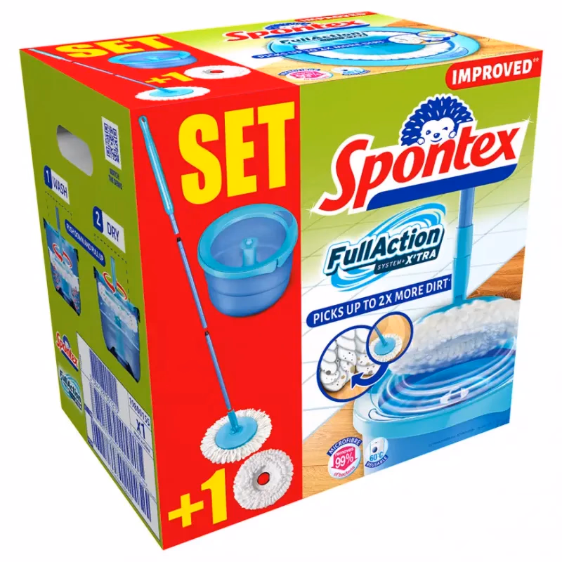 Spontex Full Action System + Xtra mop s  náhradou zdarma  97050382