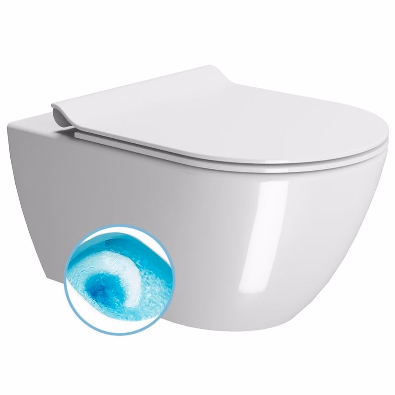 GSI - PURA závesná WC misa, Swirlflush, 36x55cm, biela ExtraGlaze 881511