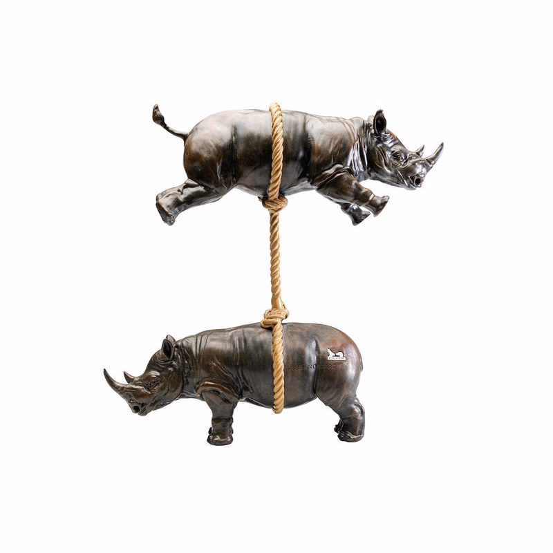Artistic Rhino dekorácia hnedá 46 cm