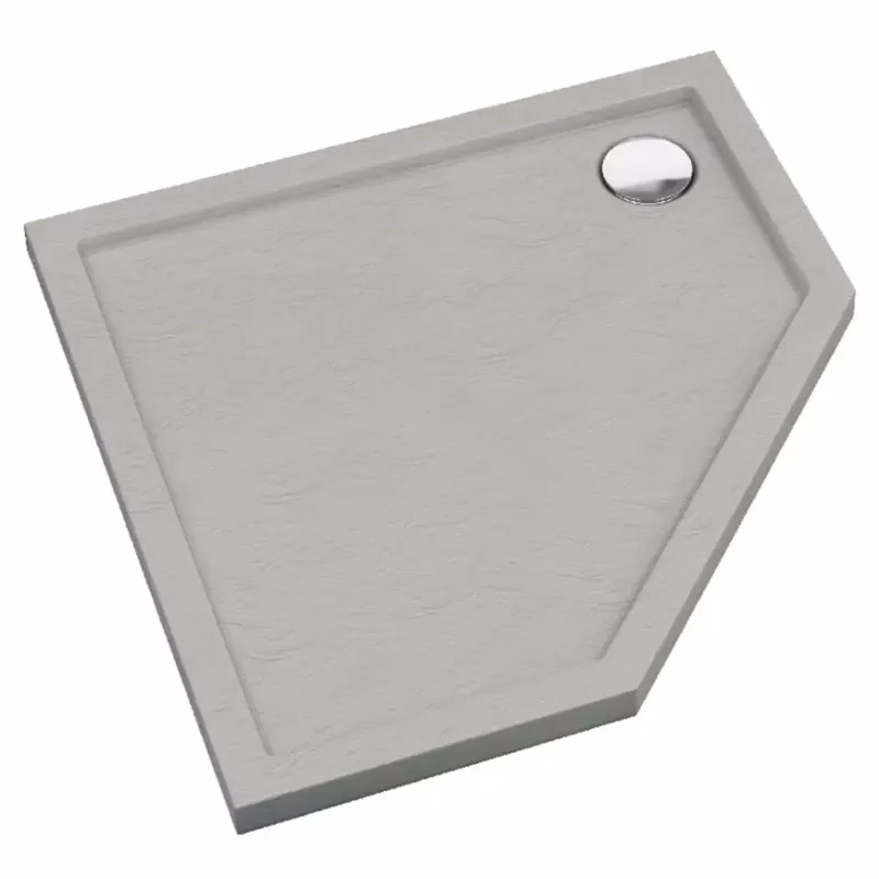 Päťuholníková vanička Caspar New Cement Stone 80x80x5 - 3.2397/CT/ST