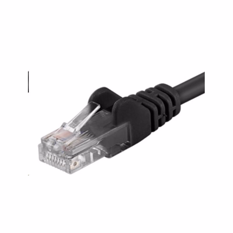 PREMIUMCORD Patch kábel UTP RJ45-RJ45 CAT5e 0.25m čierna