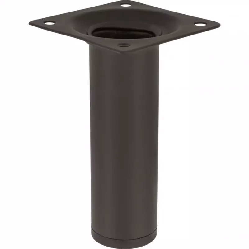 Okrúhla nábytková noha 10 cm čierna