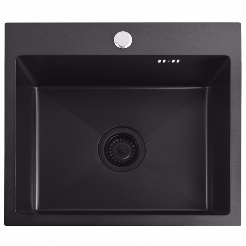 REA REA - Oceľový drez Leo 50 Black ZLE-06005