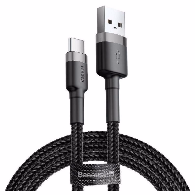 Baseus dátový kábel Cafule USB-C 3m 2A šedo-čierny