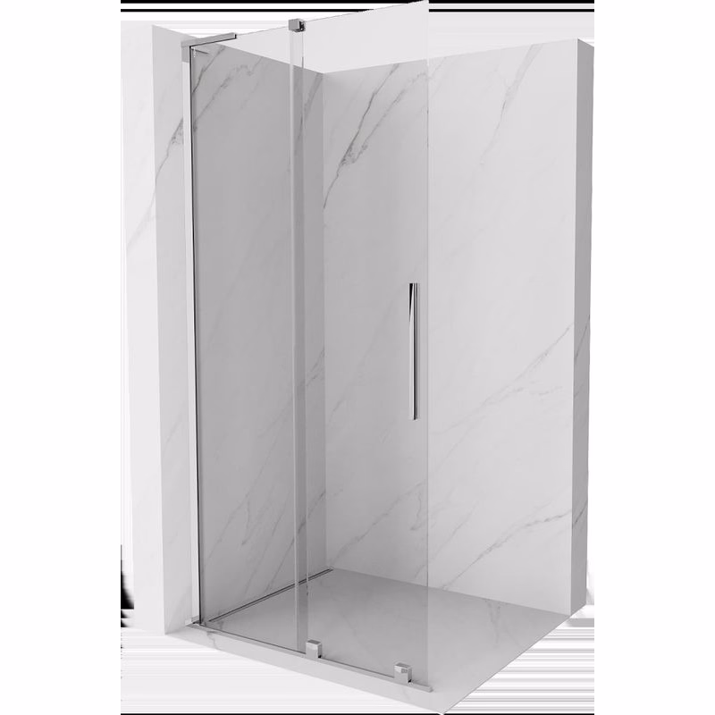 MEXEN/S - Velar L Sprchová zástena posuvná Walk-in 120 x 200, transparent 8 mm, chróm 871-120-003-03-01