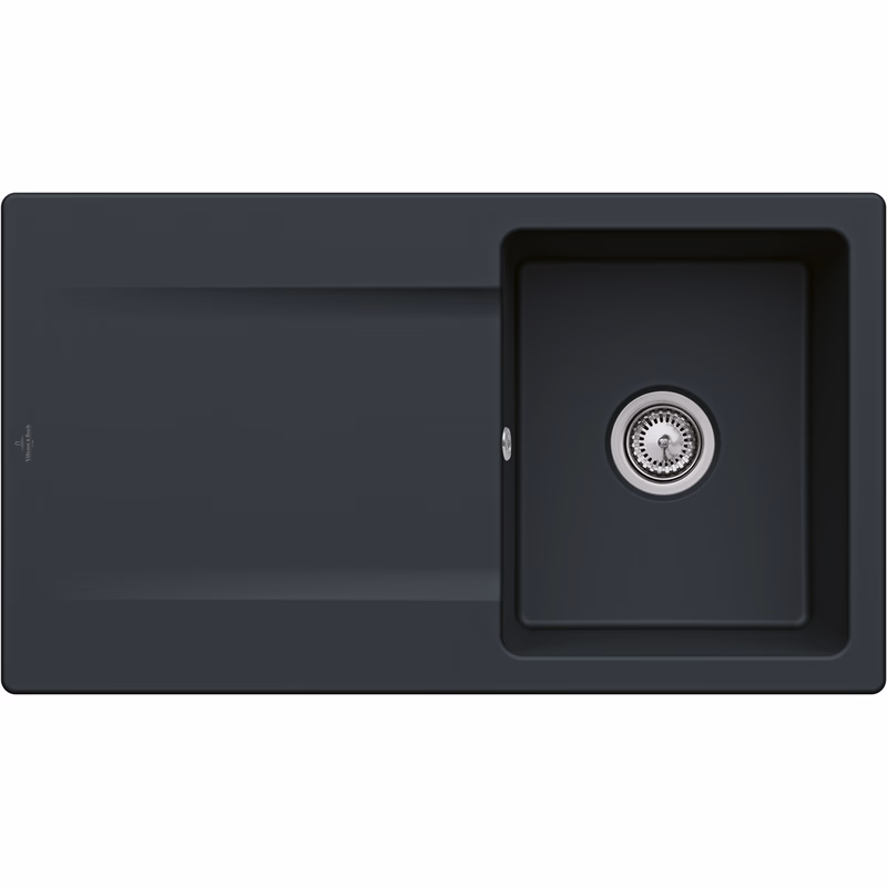 VILLEROY & BOCH VILLEROY & BOCH - Keramický drez Villeroy &amp; Boch Siluet 50, 333501R7, Pure Black 333501R7