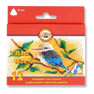 Voskovky Koh-I-Noor Trio Wax 8272 trojhr.10mm 12 farieb