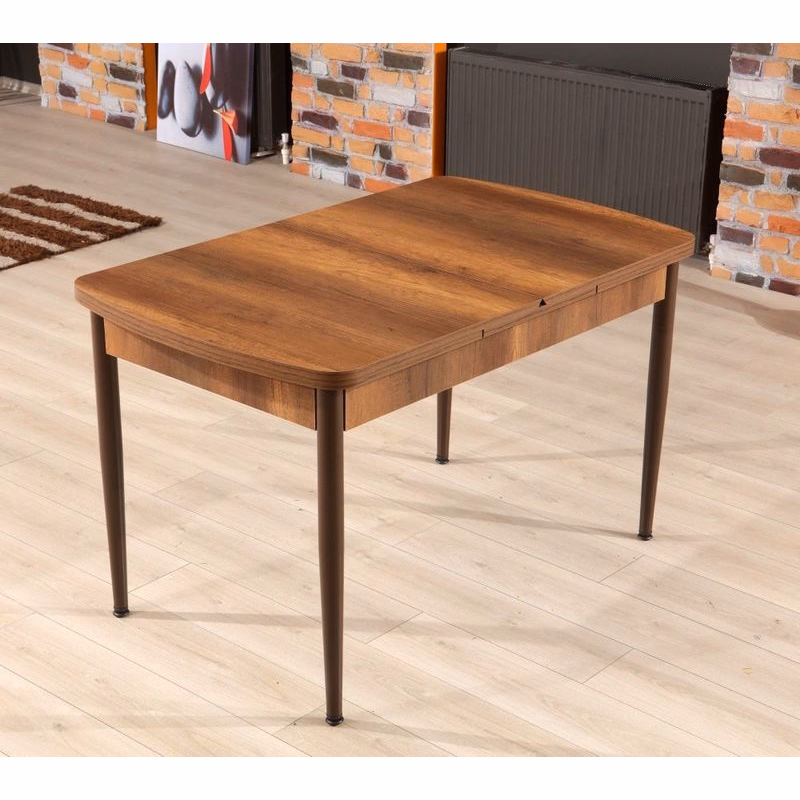 Extendable Dining Table Trend Barok - Walnut, Brown