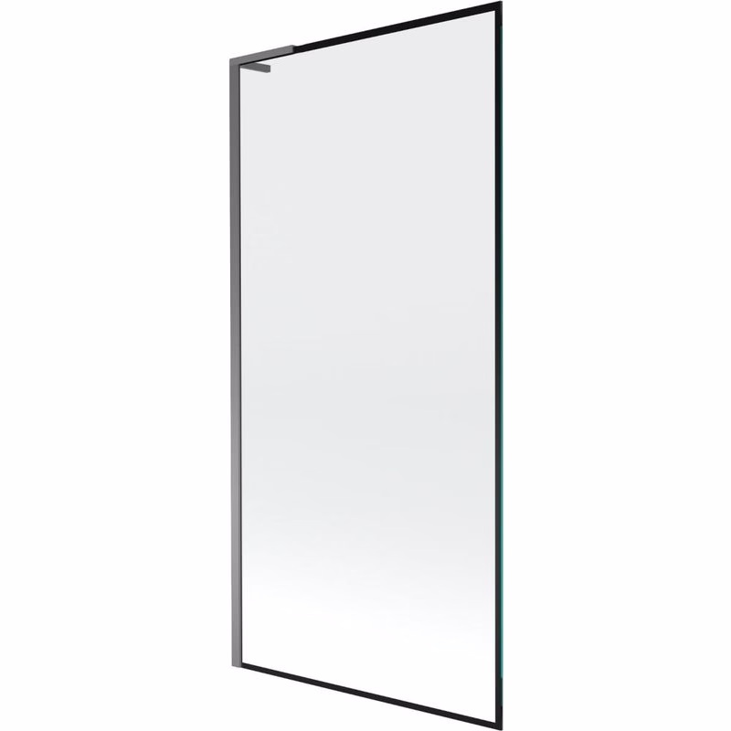MEXEN/S - Next L vaňová zástena FIX 90 x 150, čierna vzor, grafit metal 895-090-000-03-70-95