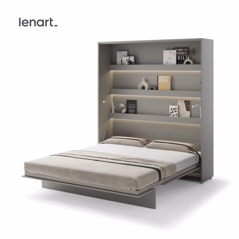 Dig-net nábytok Sklápacia posteľ Lenart BED CONCEPT BC-13 sivá | 180 x 200 cm
