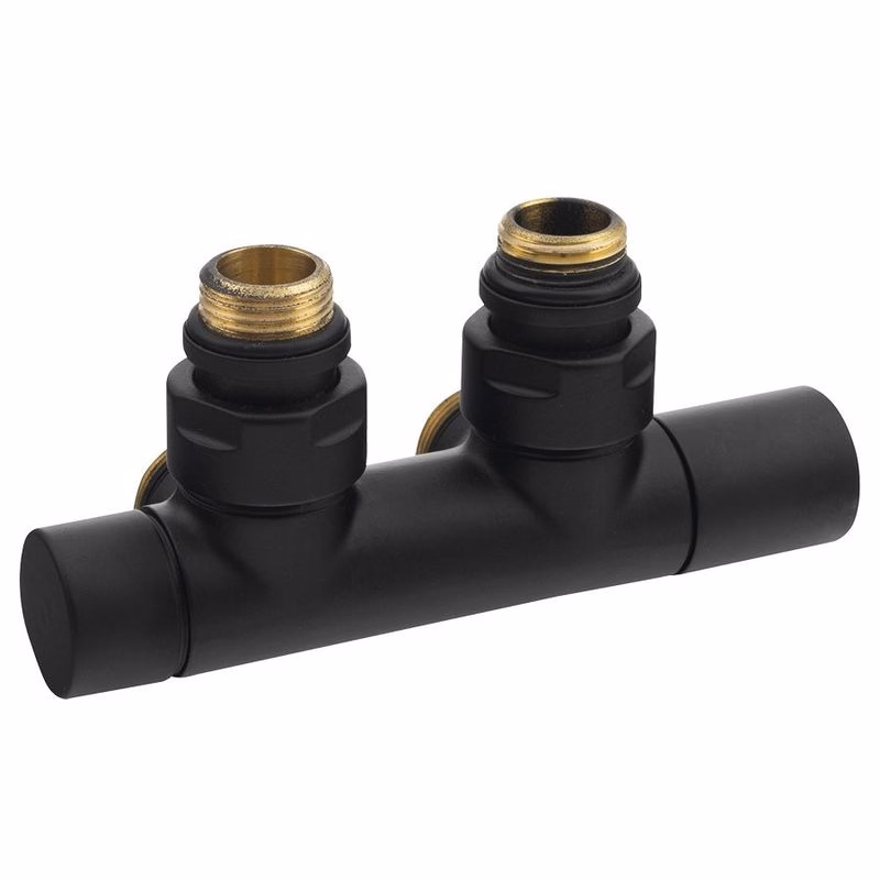 SAPHO - TWIN BLACK pripojovacia súprava ventilov pre stredové pripojenie, čierna mat CP4101BS