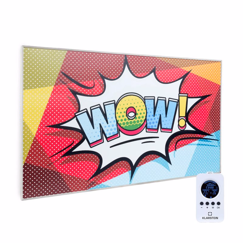 Klarstein Wonderwall Air Art 60, infračervený ohrievač, 101 x 60 cm, 600 W, nástenná inštalácia, diaľkové ovládanie