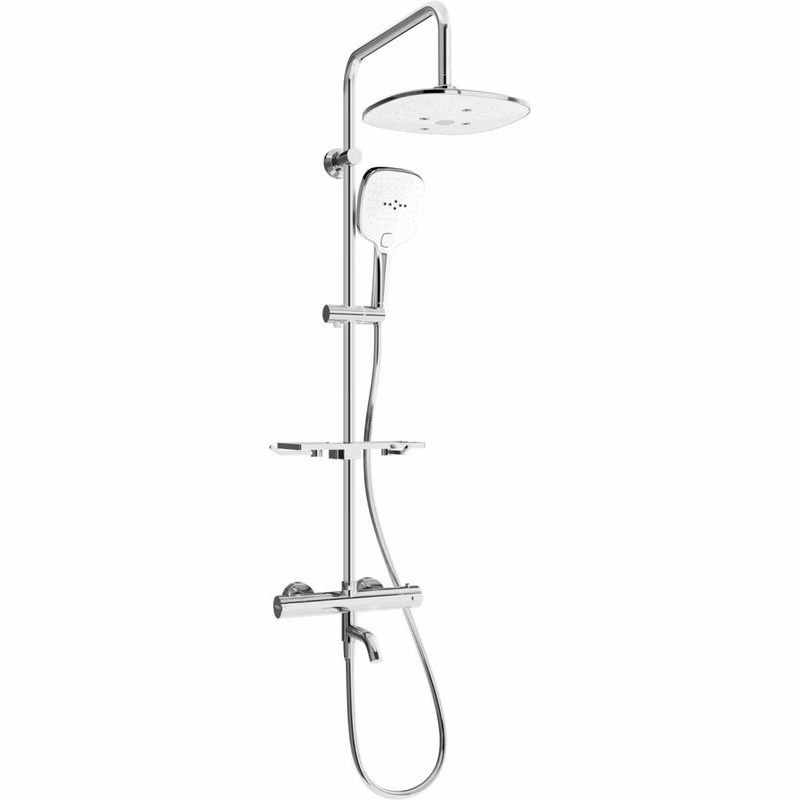 MEXEN/S - KT17 vaňový stĺp s termostatickou batériou, chróm / biela 779001793-02