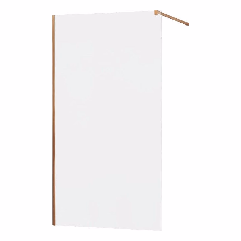 MEXEN/S - KIOTO Sprchová zástena WALK-IN 70x200 cm 8 mm, ružové zlato, matné sklo 800-070-101-60-30