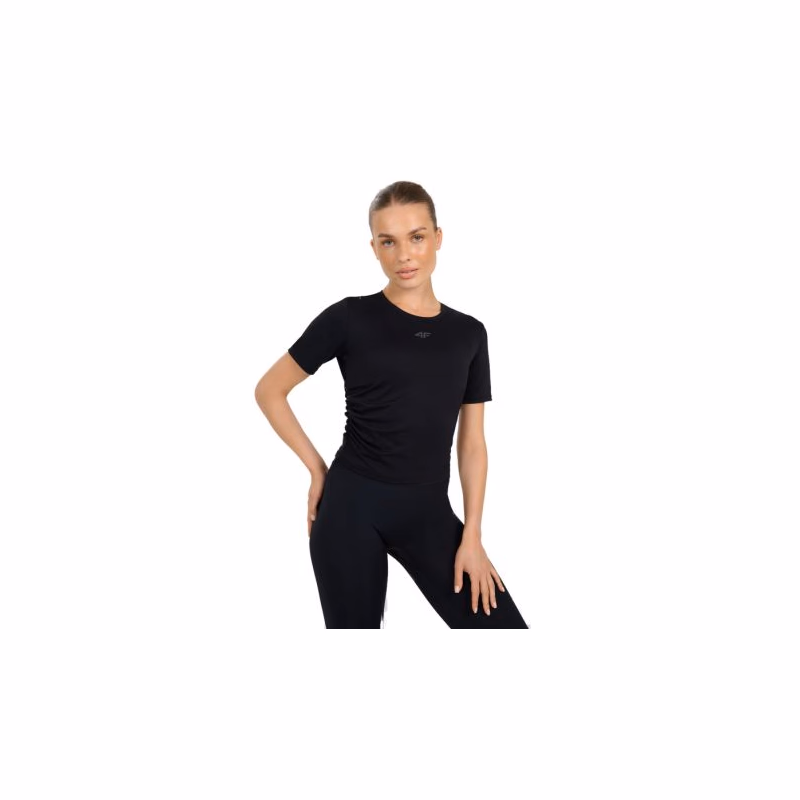 Dámske tréningové tričko s krátkym rukávom 4F TSHIRT FNK F1524-WAW25TFTSF1524-20S-DEEP BLACK