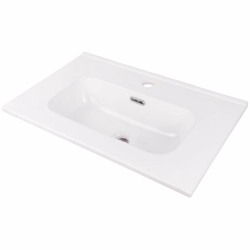 DEANTE - Tubo biele Keramické umývadlo, vsadené - 60 cm CTU_6U6M