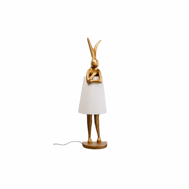 Rabbit stojacia lampa zlato-biela 150 cm