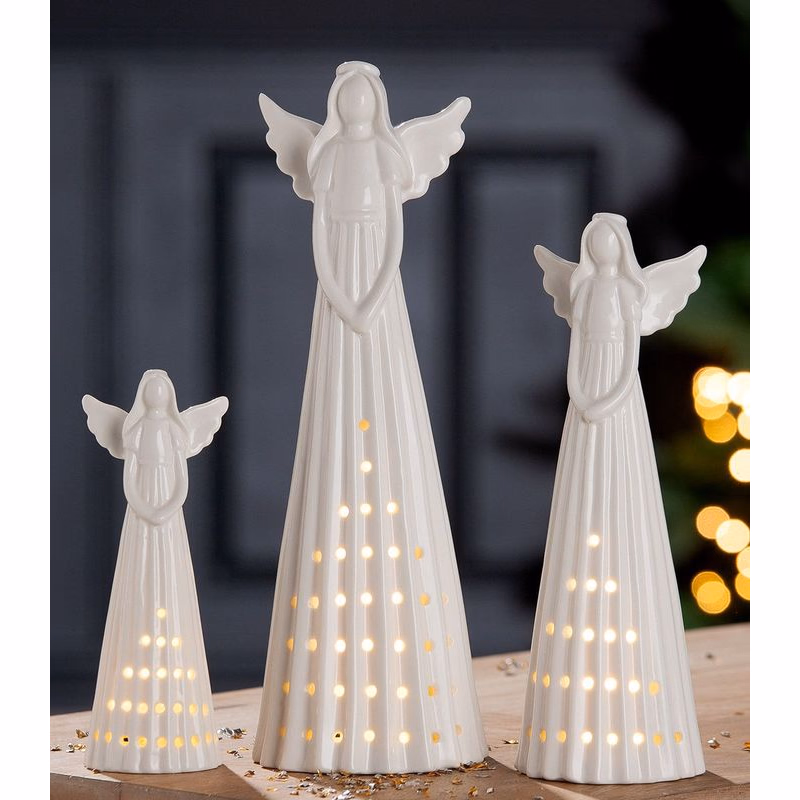 Porcelánový anjel s LED diódou "Dara"