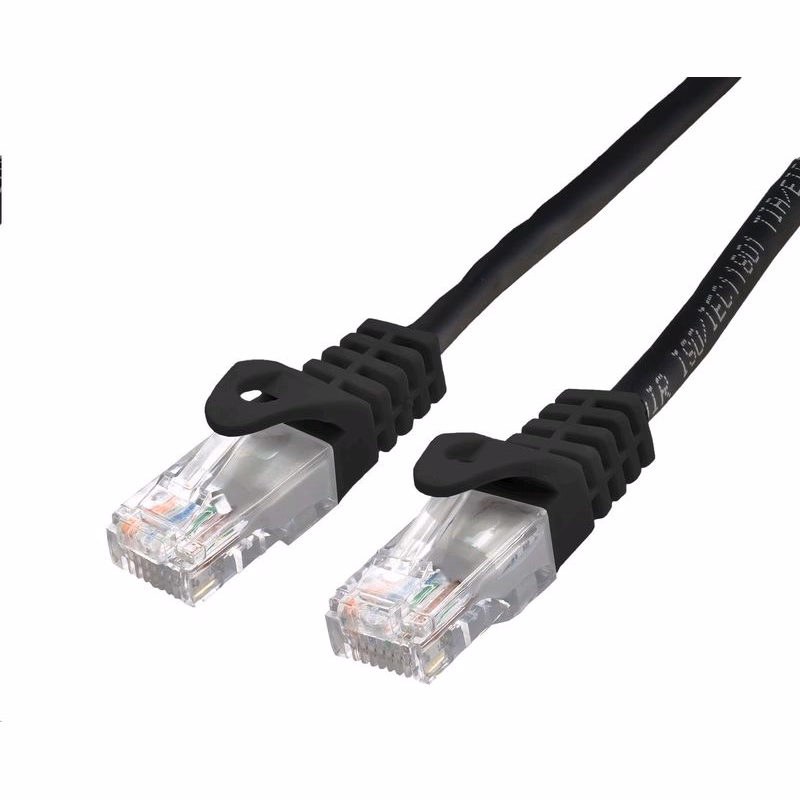 C-TECH Kábel patchcord Cat6, UTP, čierny, 1m