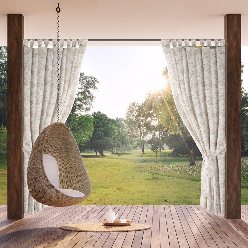 ArtFir Záves na terasu GARDEN 12 PU | krémová/púdrová 155 x 260 cm